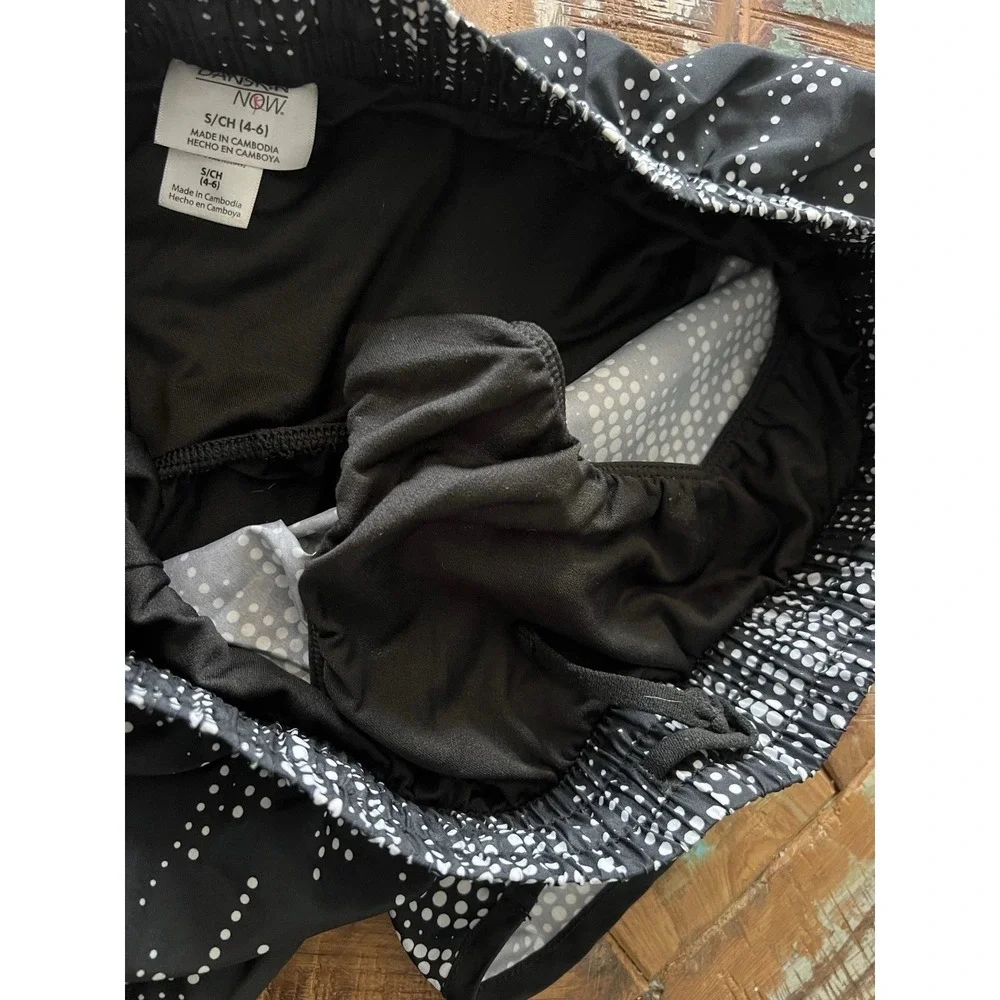 Women's Danskin Now Black Dotted‎ Athletic Shorts Size Small Liner